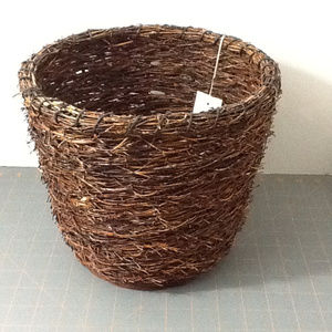 Medium Bamboo and Twig Woven Basket